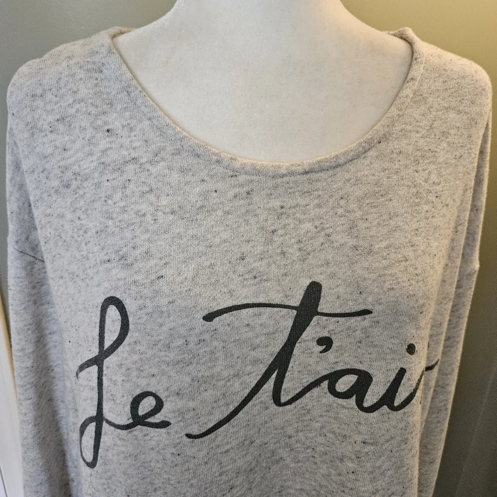 Forever 21 Gray Long Sleeve Sweater with 